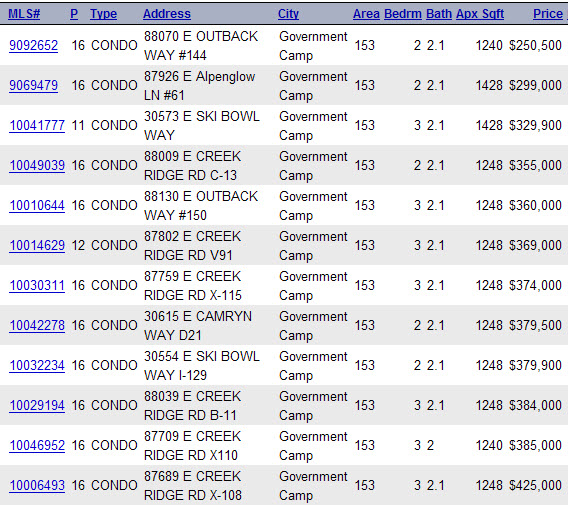 Government Camp Collins Lake Condos For Sale Liz Warren Mt. Hood Real